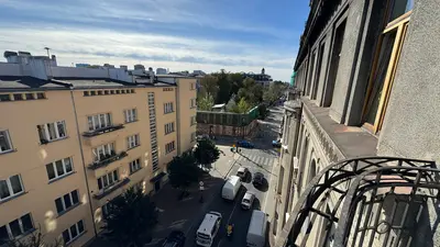 Panorama miasta z balkonu